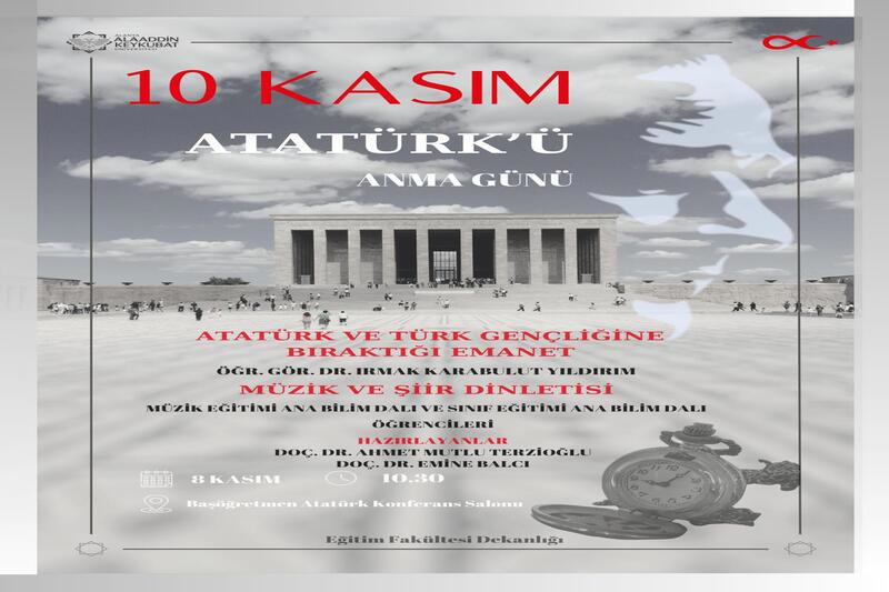 10 KASIM ATATÜRK'Ü ANMA GÜNÜ